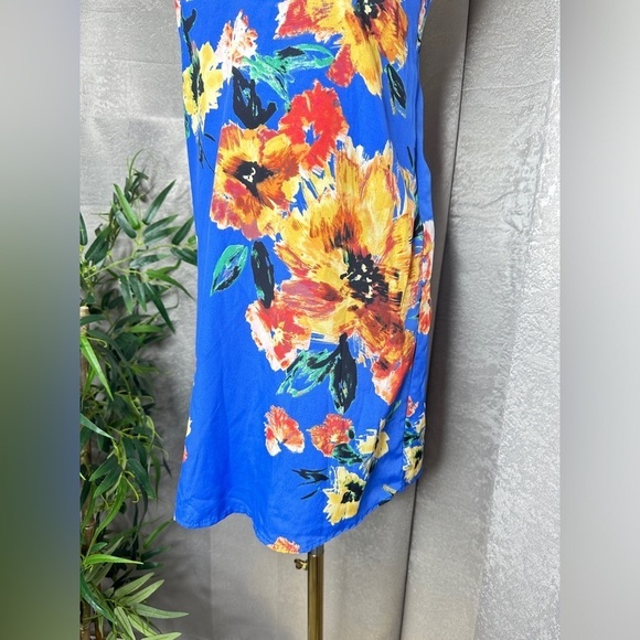 NEW Lulus Twin Island Royal Blue Floral Print Shift Dress Sz XS - Picture 7 of 11